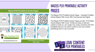 Mazes PLR Printable Activity Pages