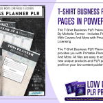 T Shirt Business PLR Planner 40 Pages in Powerpoint