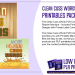 Clean Cuss Words PLR Coloring Printables Package