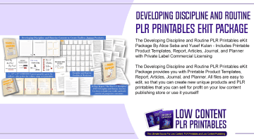 Developing Discipline and Routine PLR Printables eKit Package