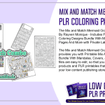 Mix and Match Mermaid Gratitude PLR Coloring Pages