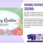 Morning Routines PLR Coloring Journal