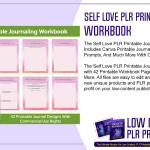 Self Love PLR Printable Journaling Workbook