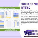 Teaching PLR Printable Planner Designs