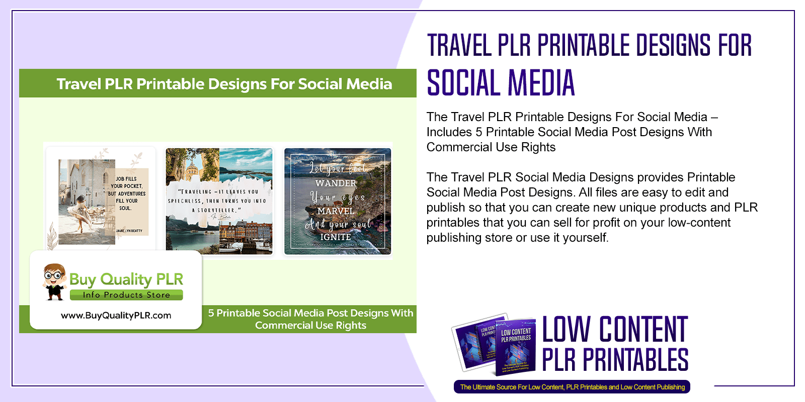 Travel PLR Printable Designs For Social Media