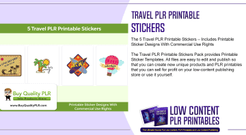 Travel PLR Printable Stickers