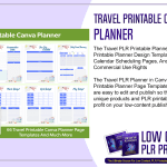 Travel Printable Canva PLR Planner