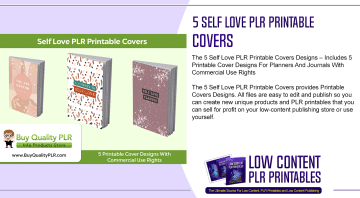 5 Self Love PLR Printable Covers