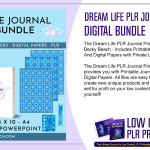 Dream Life PLR Journal Print and Digital Bundle 2