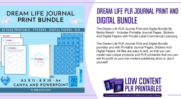 Dream Life PLR Journal Print and Digital Bundle 2