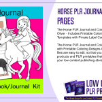 Horse PLR Journal and Coloring Pages