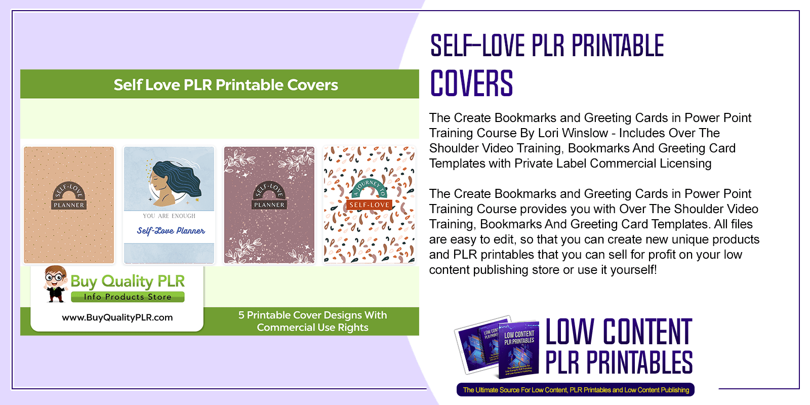 Self Love PLR Printable Covers