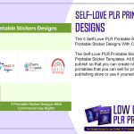 Self Love PLR Printable Stickers Designs