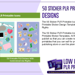 50 Sticker PLR Printable Designs