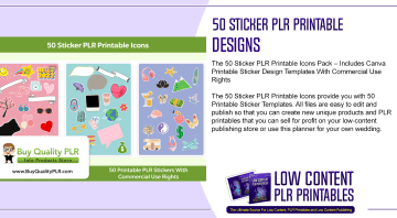 50 Sticker PLR Printable Designs