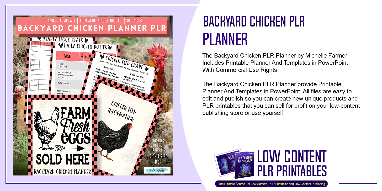 Backyard Chicken PLR Planner