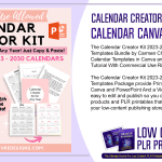 Calendar Creator Kit 2023 2030 Calendar Canva Templates