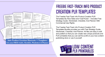 Freebie Fast Track Info Product Creation PLR Templates