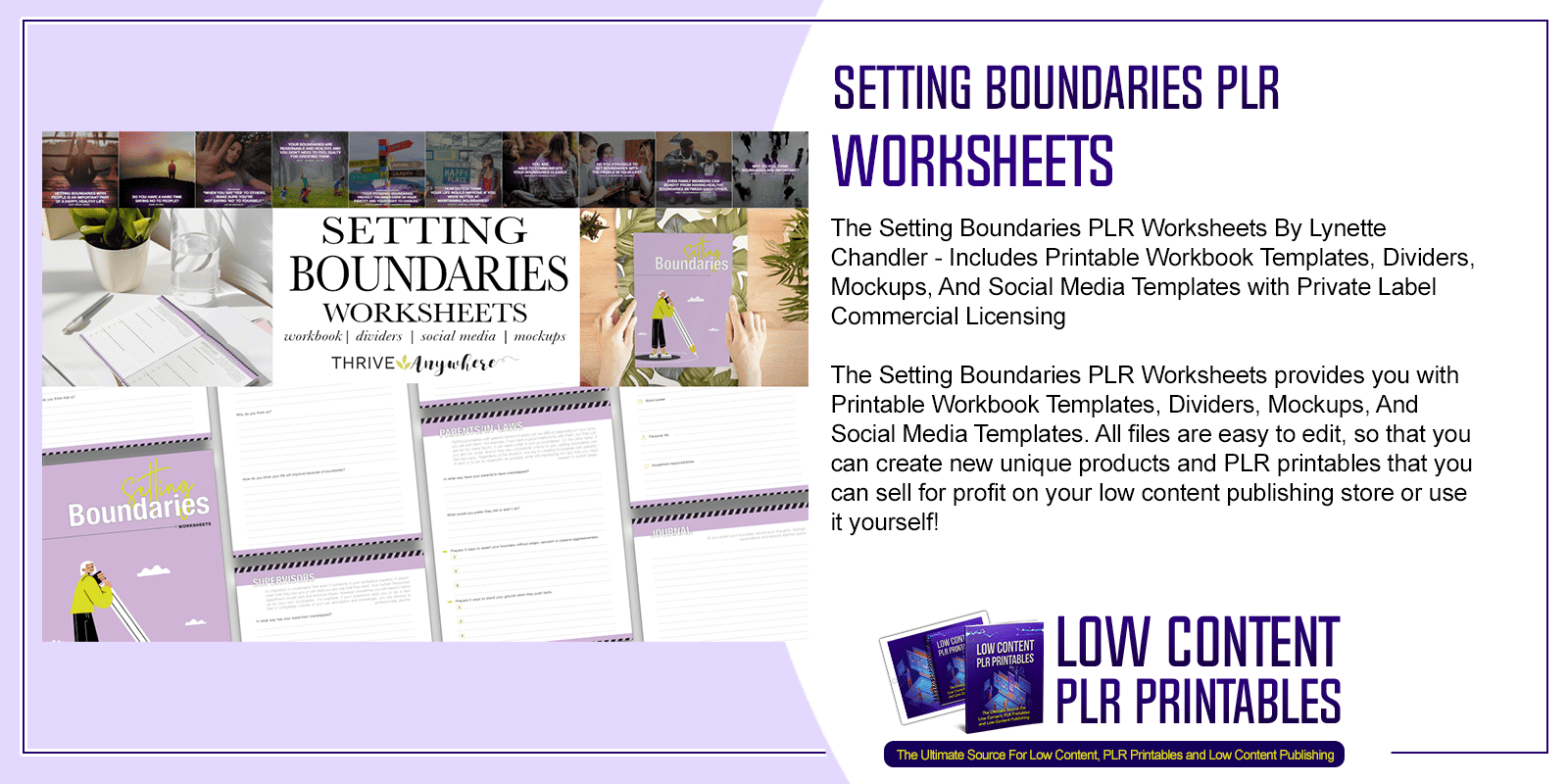 Setting Boundaries PLR Worksheets