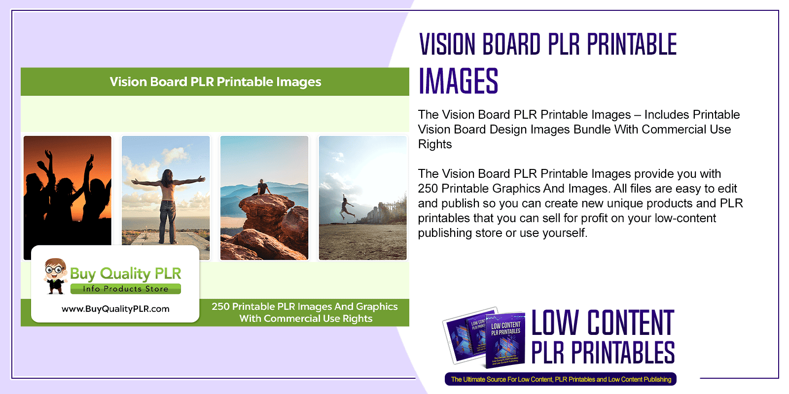 Vision Board PLR Printable Images