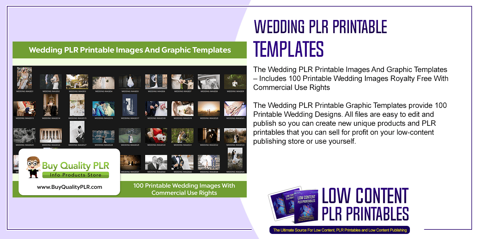 Wedding PLR Printable Templates