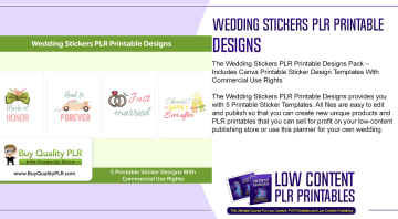 Wedding Stickers PLR Printable Designs