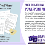 Yoga PLR Journal and Planner Powerpoint and Canva