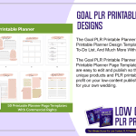 Goal PLR Printable Planner Designs