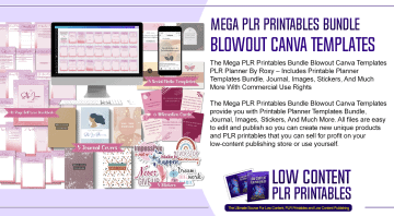 Mega PLR Printables Bundle Blowout Canva Templates