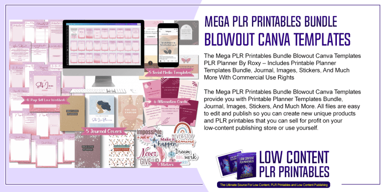 Mega PLR Printables Bundle Blowout Canva Templates