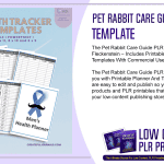 Pet Rabbit Care Guide PLR Printable Template