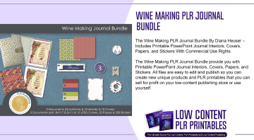Wine Making PLR Journal Bundle