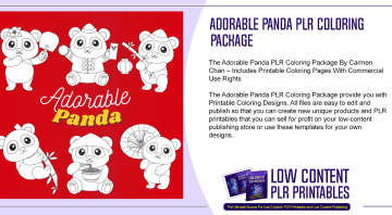 Adorable Panda PLR Coloring Package