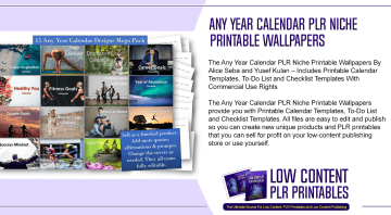 Any Year Calendar PLR Niche Printable Wallpapers