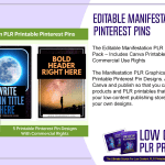 Editable Manifestation PLR Printable Pinterest Pins