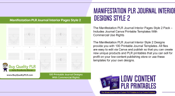 Manifestation PLR Journal Interior Pages Style 2