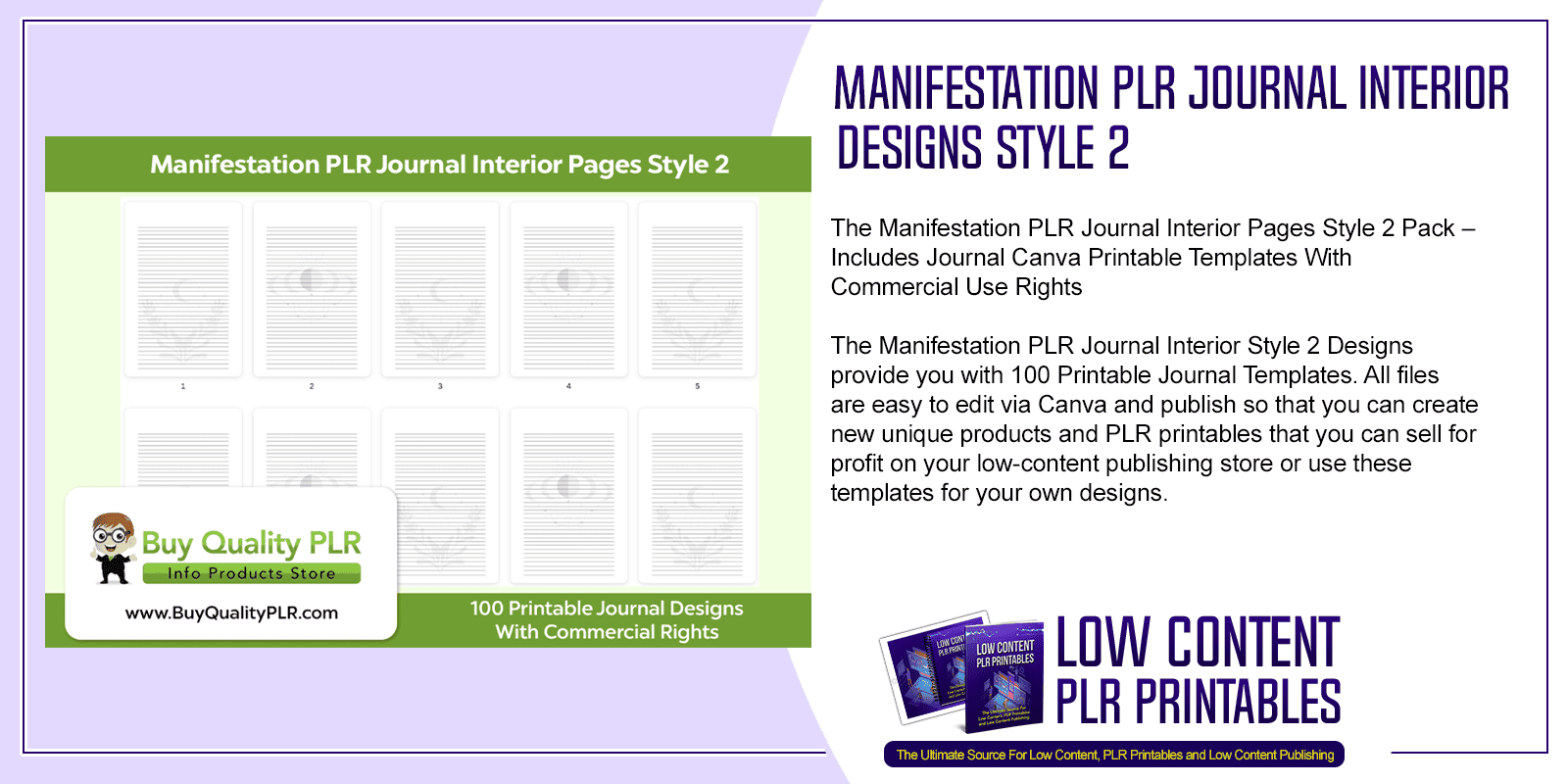 Manifestation PLR Journal Interior Pages Style 2