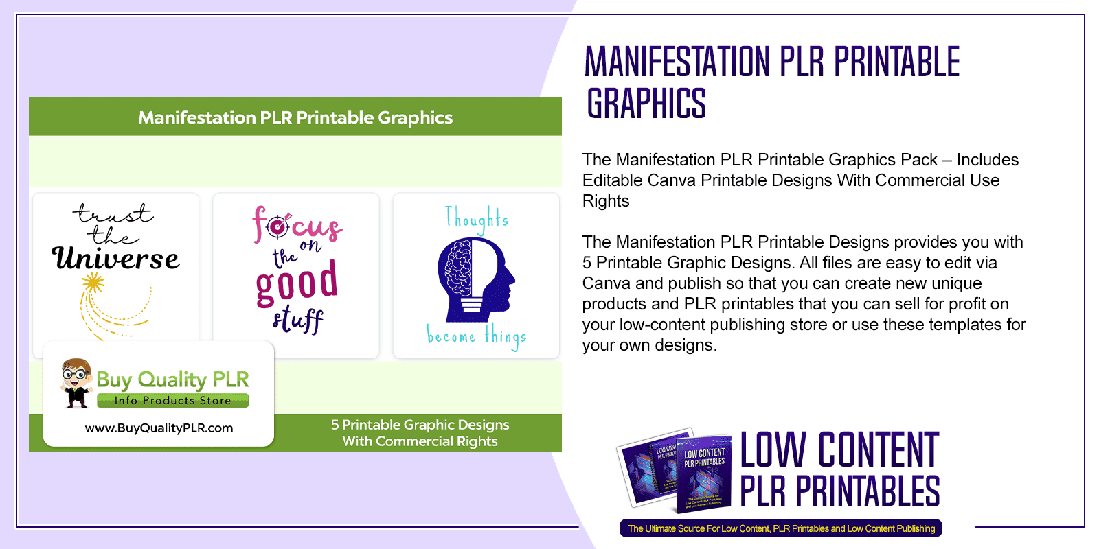 Manifestation PLR Printable Graphics