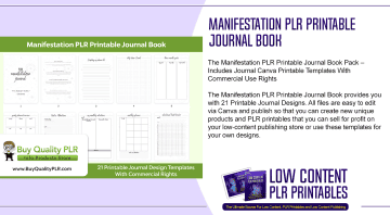 Manifestation PLR Printable Journal Book