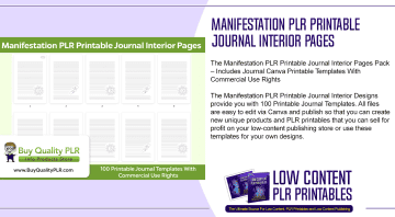 Manifestation PLR Printable Journal Interior Pages