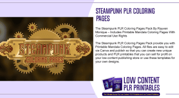 Steampunk PLR Coloring Pages