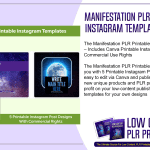 Manifestation PLR Printable Instagram Template