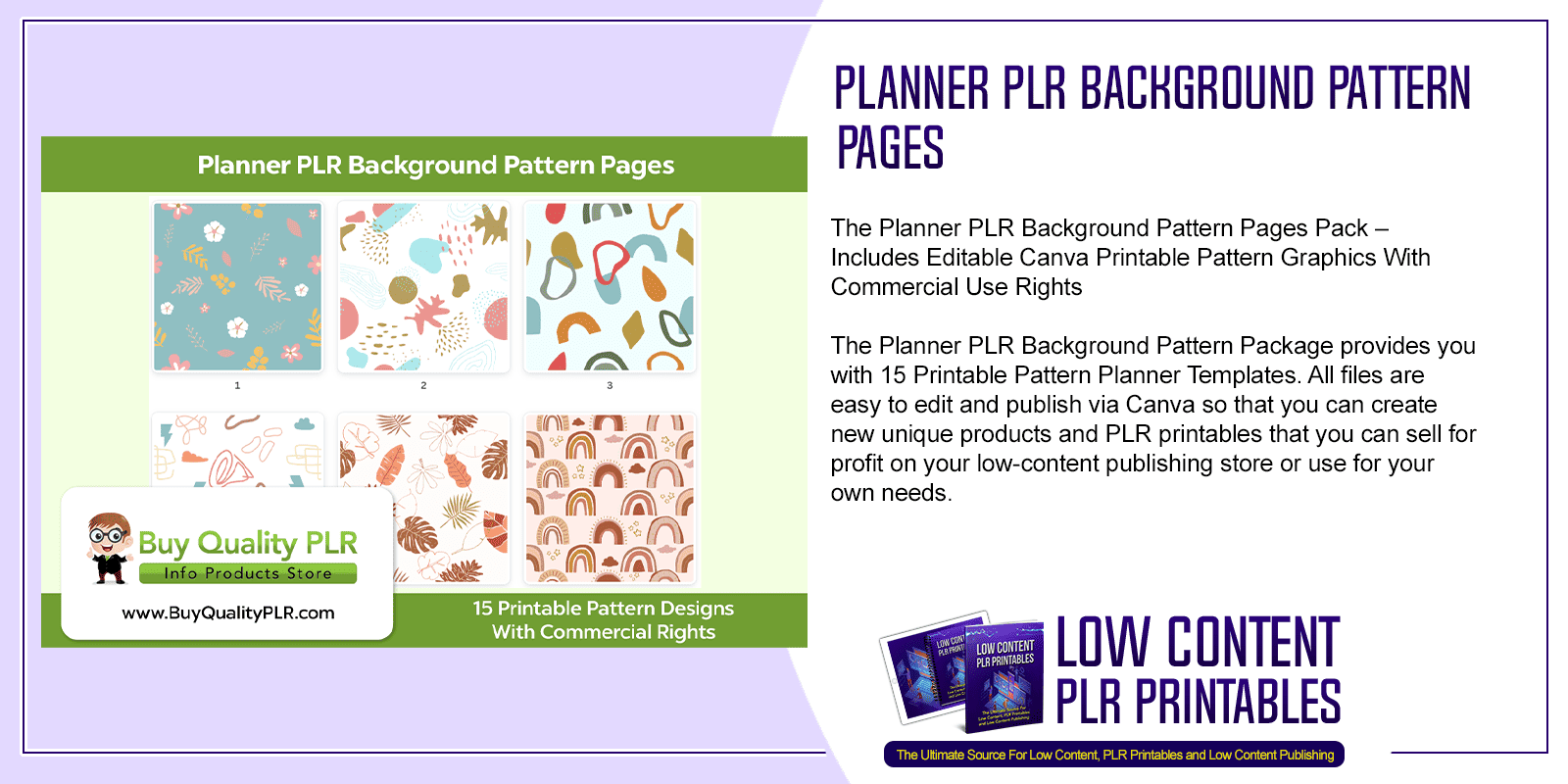 Planner PLR Background Pattern Pages