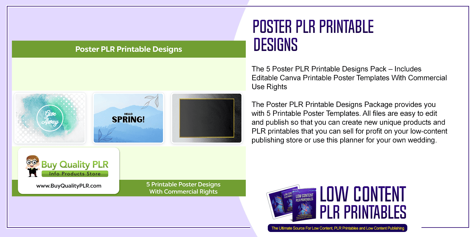 Poster PLR Printable Designs
