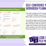 Self Confidence PLR Printable Workbook Planner