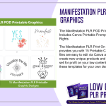 Manifestation PLR POD Printable Graphics