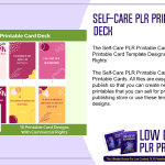 Self Care PLR Printable Card Deck