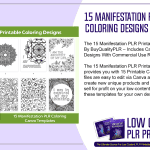 15 Manifestation PLR Printable Coloring Designs