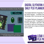 Digital Slytherin Hogwarts Themed Daily PLR Planner