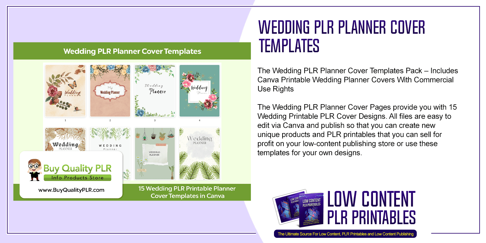 Wedding PLR Planner Cover Templates
